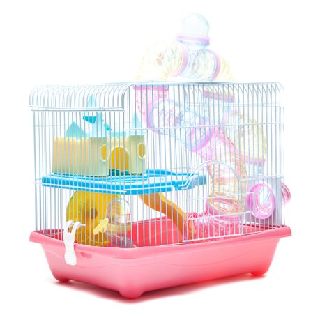 YOUDA Pink Hamster Cage with Accessories 35cm X 31cm X 26cm