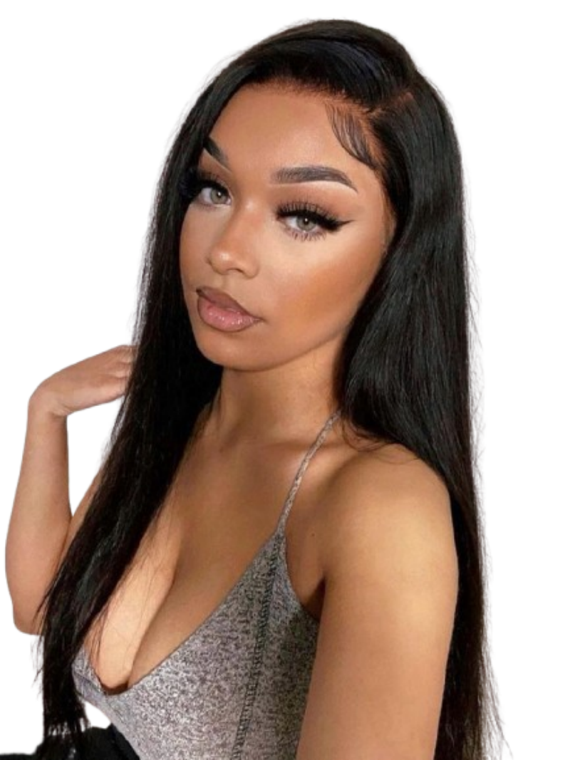 Vsp glueless full frontal straight wig brazilian 13x4 lace front wig
