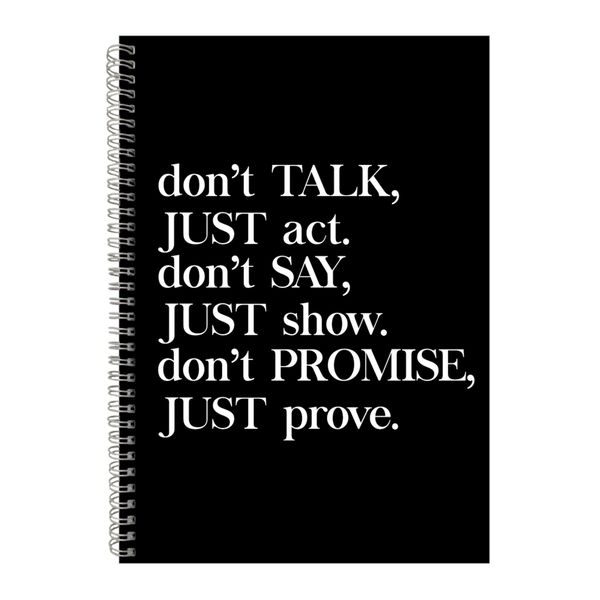 Prove A4 Notebook Spiral Lined Motivational Saying Graphic Notepad Gift 169