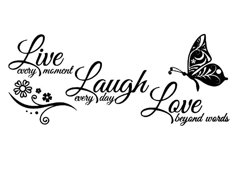 Sticker Art: Wall Sticker - Live Laugh Love