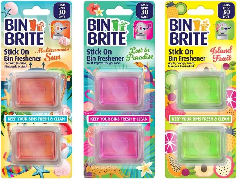 Bin Brite Stick On Bin Freshener 3-Pack