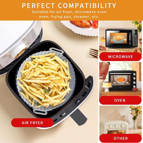 Silicone Air Fryer Pot Baking Basket Oven Non Stick Liners Air Replacement  16cm