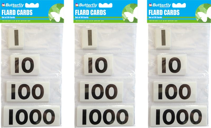 Flard Flash Cards - Numbers X3