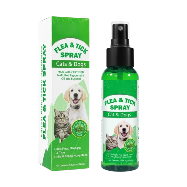 Natural Flea &amp; Tick Spray for Dogs &amp; Cats - Plant-Based Prevention