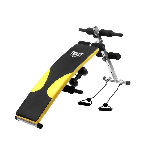 Everlast Sit Up Bench with Toning Tubes &amp; 2 x 1.5KG Dumbbells