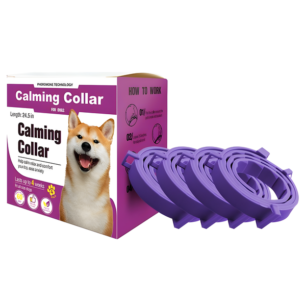 4 PCS Dog Calming Collar Puppy Pheromone Calm Collars Adjustable Waterproof