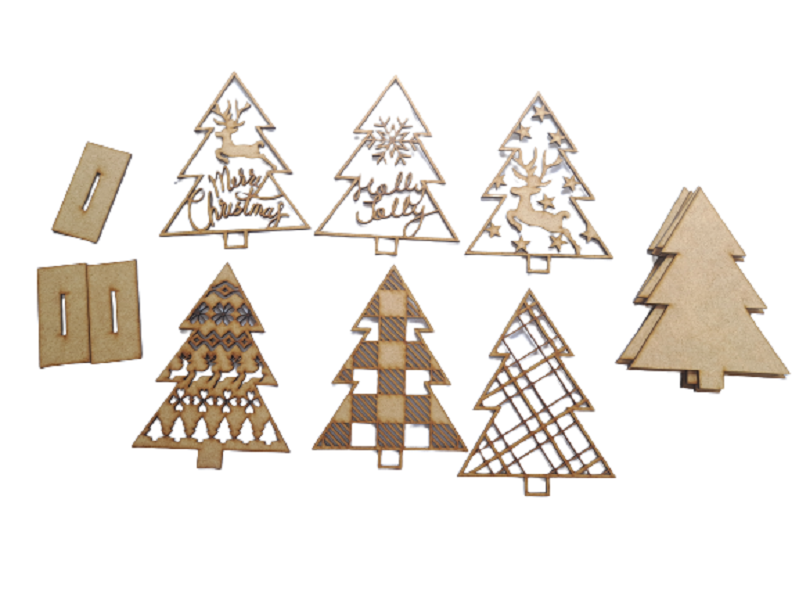 DIY Christmas Trees Table Decor - Small