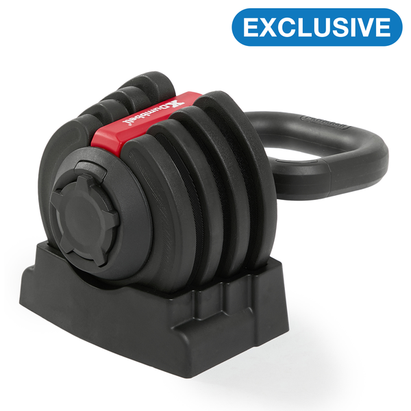 XDumbbell 10KG Adjustable Kettlebell with Storage Base - 1 to 10KG - 12 Weight Increments