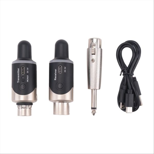 New UHF Wireless Mic Adapter XLR Transmitter &amp; Receiver Converter Wireless
