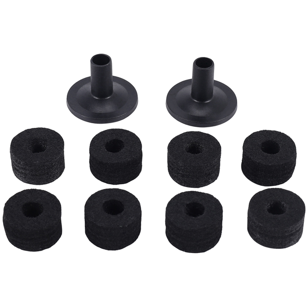 8 Pcs Cymbal Stand 25Mm Felt Washer + 2 Pcs Cymbal Sleeves Replacement