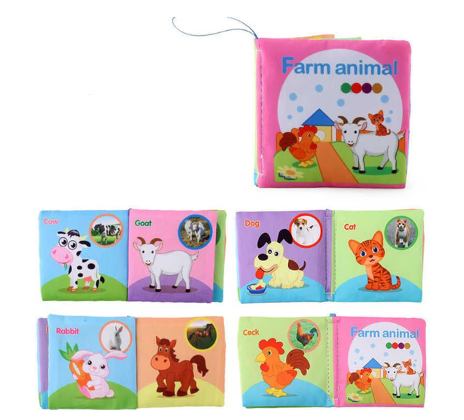 A Set of Four Textile Sensory Books, Suitable for Infants