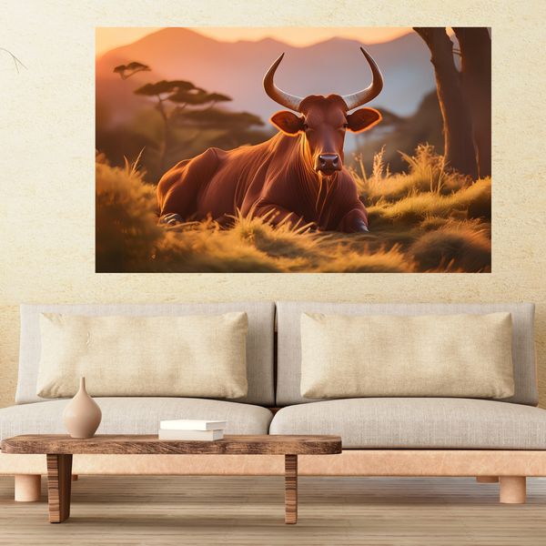 Rooted Art Cattle/Cow - Home Decor Wall Art (287)