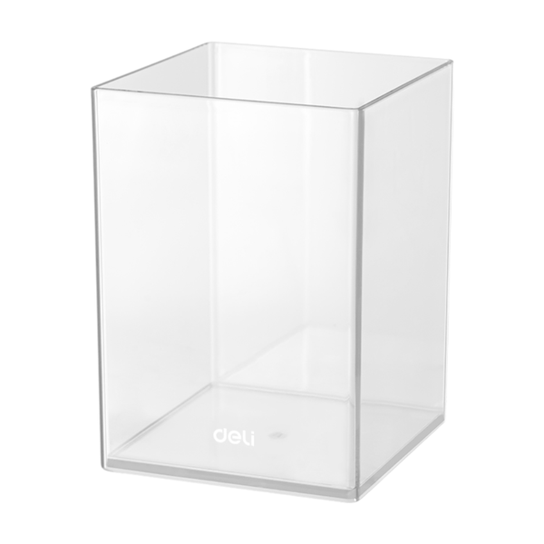 DELI 2PCS Pen &amp; Makeup Brush Holder - Transparent