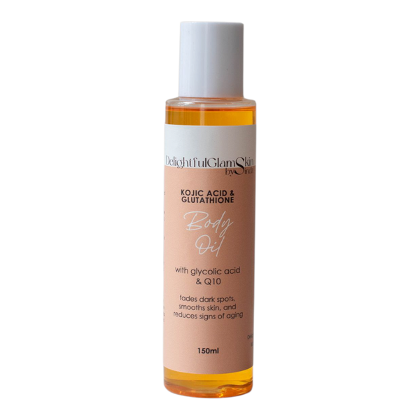 Delightful Glam Kojic Body Oil with Glutathione, Glycolic Acid &amp; Q10 150ml