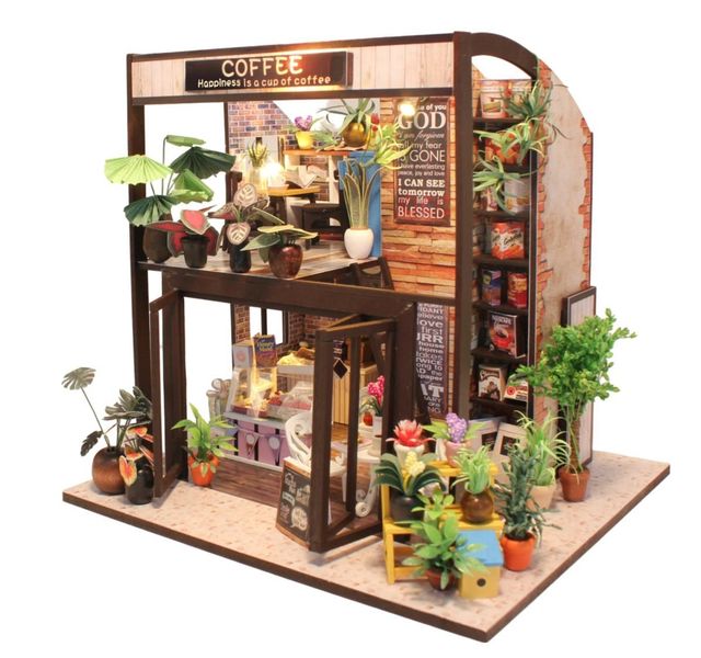 Pocohouze Coffee House DIY Miniature House Kit
