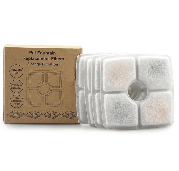 Square Pet water fountain replacement filters
