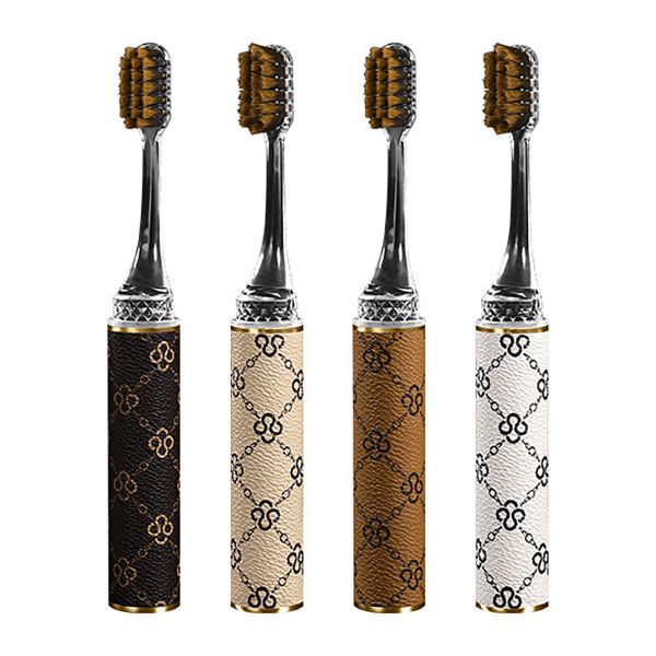 Premium Ultra-Fine Travel Toothbrush Set (4-Pack) - Classic Pattern