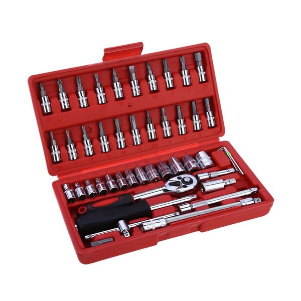46Pc Professional Repairing Socket Wrench Tool Set XF21