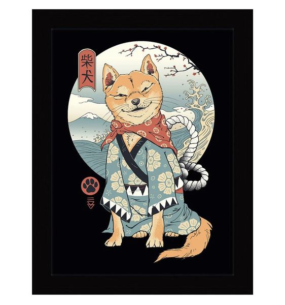 Vincent Trinidad (Shiba Inu) Framed Collector Print 40cm x 30cm