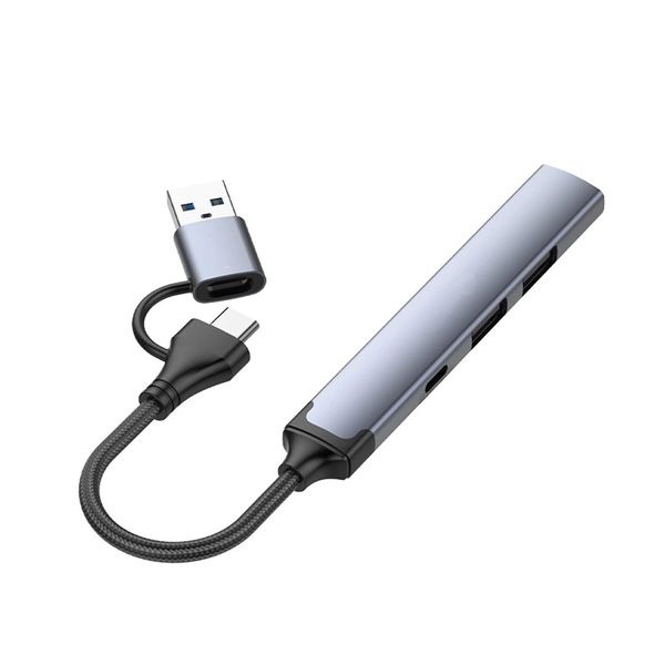 USB+Type-C To USB 3.0 USB-C 2.0 2xUSB 2.0 Up To 5Gbps Speed Aluminum Alloy.