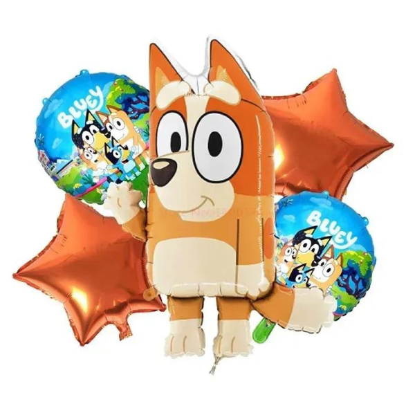 Bingo Party Balloon Set - 5 Piece - Birthday Decorations - Bluey &amp; Friends