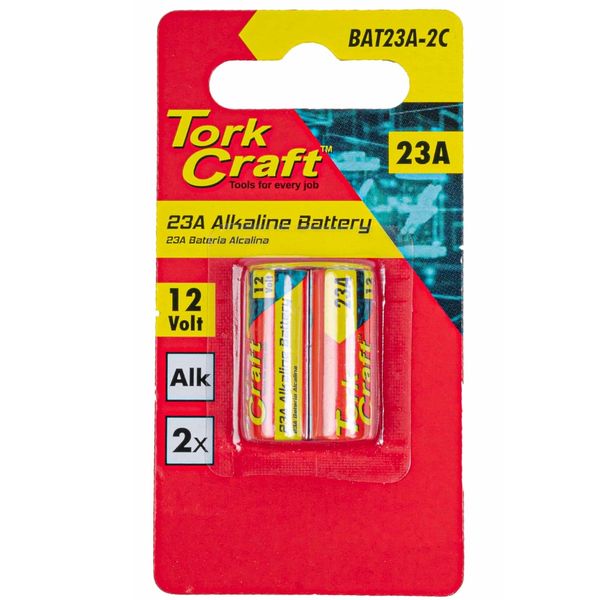 Tork Craft - Battery 23a - 12v Alkaline - 2 Pack Carded
