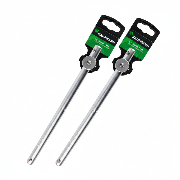 Kaufmann 12mm Drive Socket Sliding T-Bar Tool - Chrome Vanadium - 2 Pack