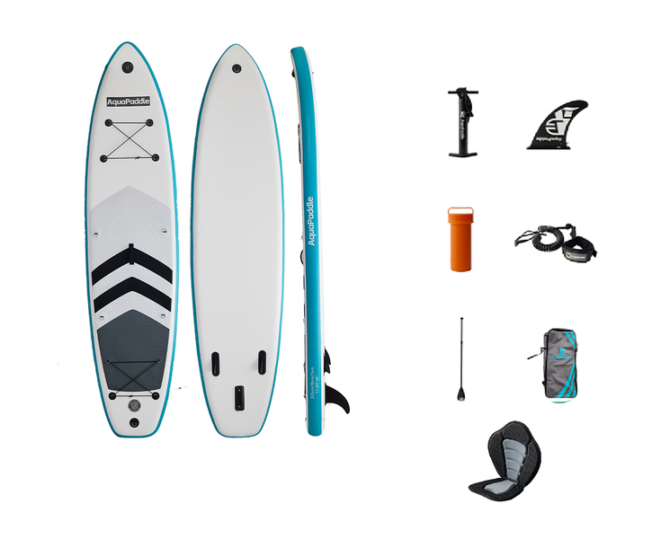 AquaPaddle Inflatable SUP Kit with Seat-Blue (335X78X15)