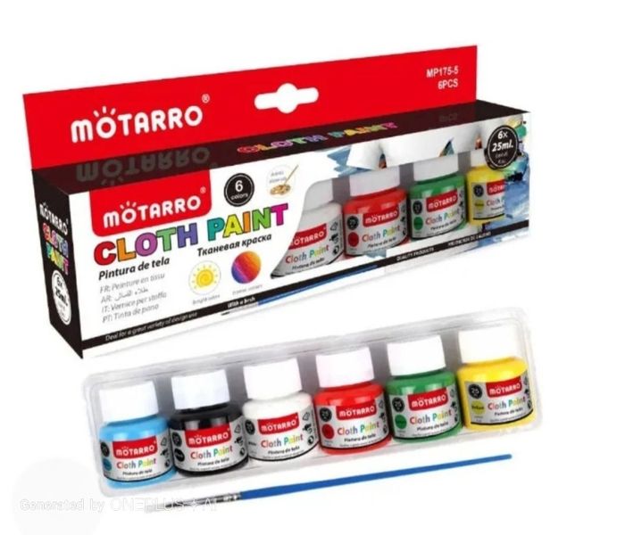 Cloth Paint-6 Pcs-25ML-MOTARRO