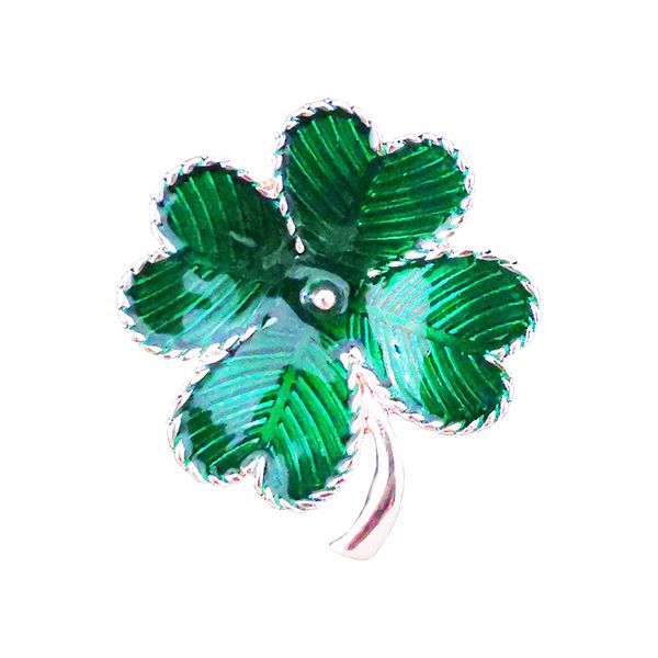 Crystal Geometry Brooch Pins For Women Leaf