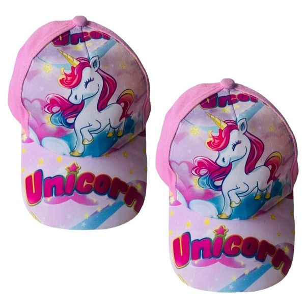 Kids Unicorn Baseball Cap - Set of 2