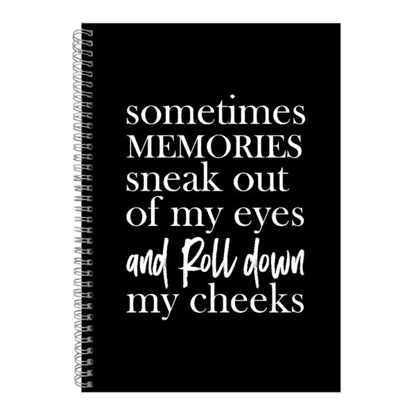 Memories A4 Notebook Spiral Lined Motivational Sayings Graphic Notepad 145