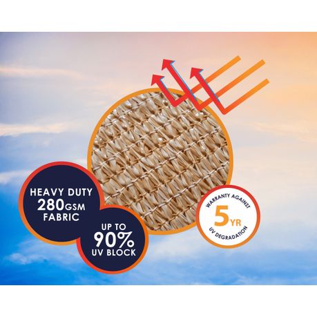 Kalahari Extreme Square Shade Sail 5.4×5.4m | Shop Today. Get it