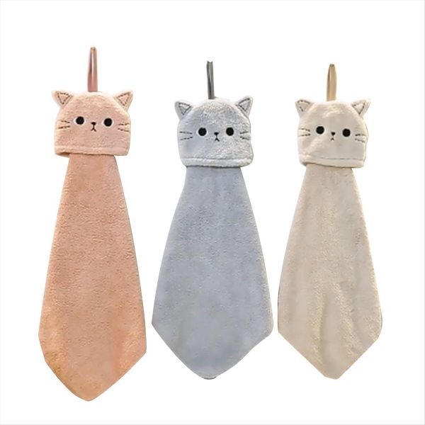 Cute Hand Towels For Kids Women Bathroom Towels With Hanging Loop