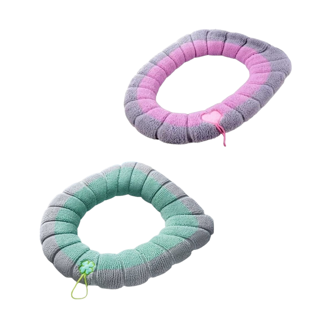 Toilet Seat Cover Cushion Thicker Warmer Stretchable Washable Cloth
