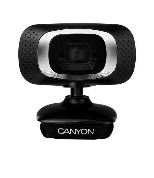 Canyon Black Webcam HD 720p with Microphone and Video Recording