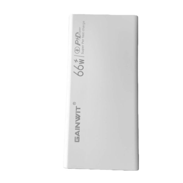 White 10000mAh Power Bank Super Fast Charging, GAINWIT GK90