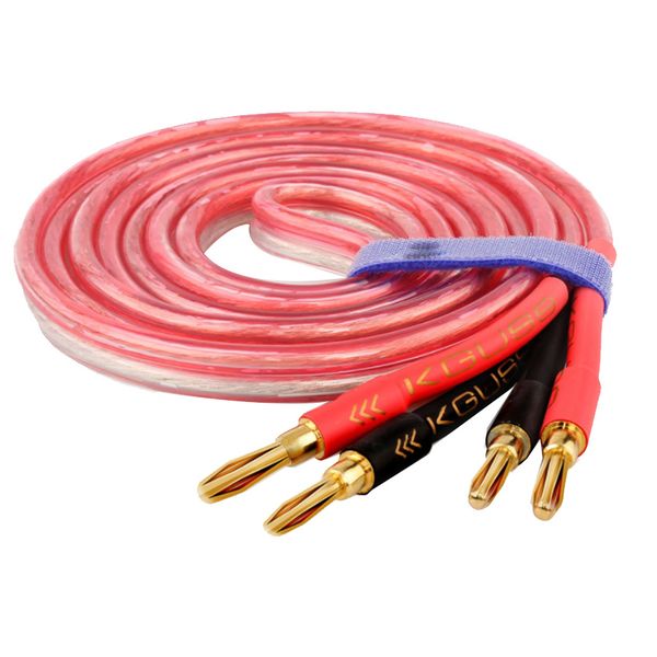 Kguss Hifi Gold Plated Speaker Cable With Banana Plug 1Meter