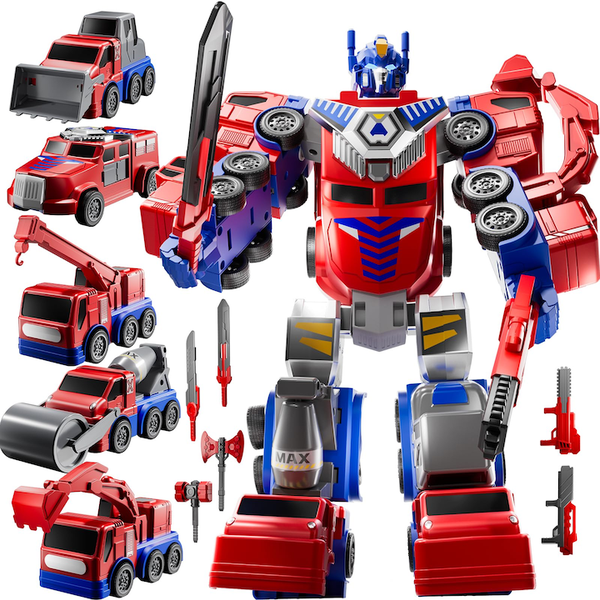 MorFansi 5 in 1 Magnetic Transformer Construction Robot DIY Car Toy Set