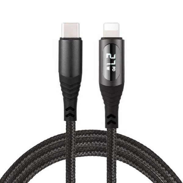 USB C to Lightning Cable, LED Display Fast Charging for iPhone