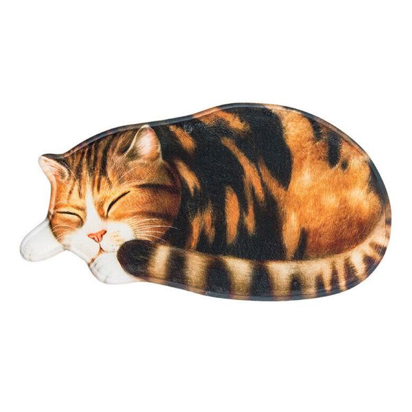 Home Decor Super Adorable Multicolour Anti-Slip Sleeping Cat Rug
