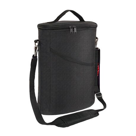 Double Wine Cooler Carrier Bag, Insulated Leak-proof Wine Cooler Bag, Black Image