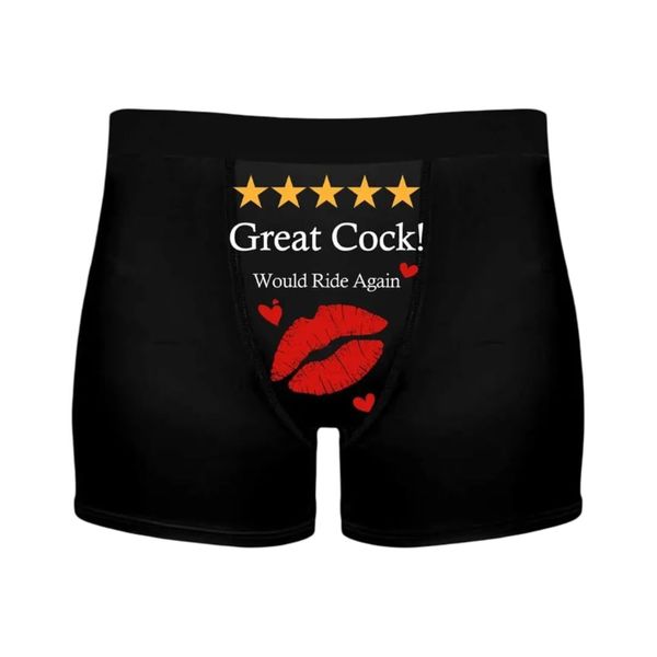Men's Boxer Briefs Great Cock! Would Ride Again Boxers Valentines Day Gifts