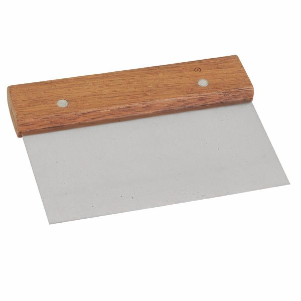 Stainless Steel Dough Cutter / Scraper with Wood Handle