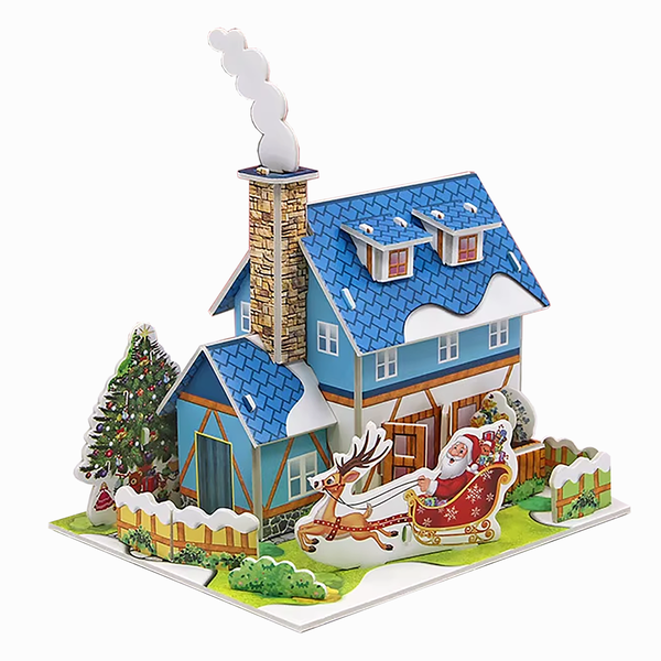 Book Nook 3D Puzzle -Christmas Santa Sleigh Decor | Holiday Gift,DIY,Crafts