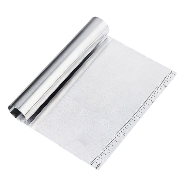 Stainless Steel Premium Pizza &amp; Cake Cutter with Scale Scraper