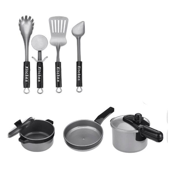 Play Pretend Toy Pot Set with Utensils
