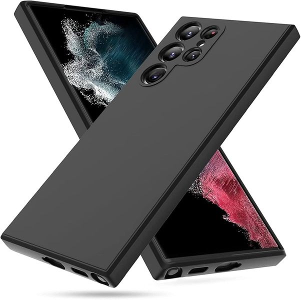 Black Silicone Cover Compatible with S22 Ultra/ S23 Ultra/ S24 U/S25 Ultra