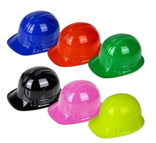 Kids Dress Up Coloured Construction Hat x 6