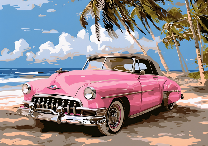 Wall Art Canvas - Pink Classic